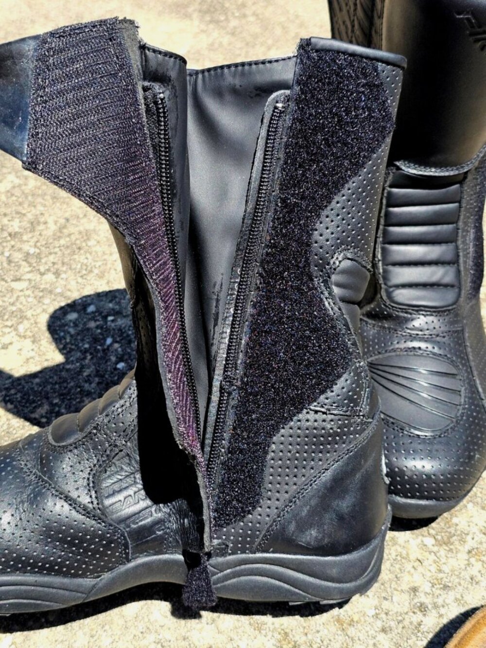 First Gear Hipora Leather Motorcycle Boots Breathable Waterproof Mens 43 US 10 - Picture 8 of 14
